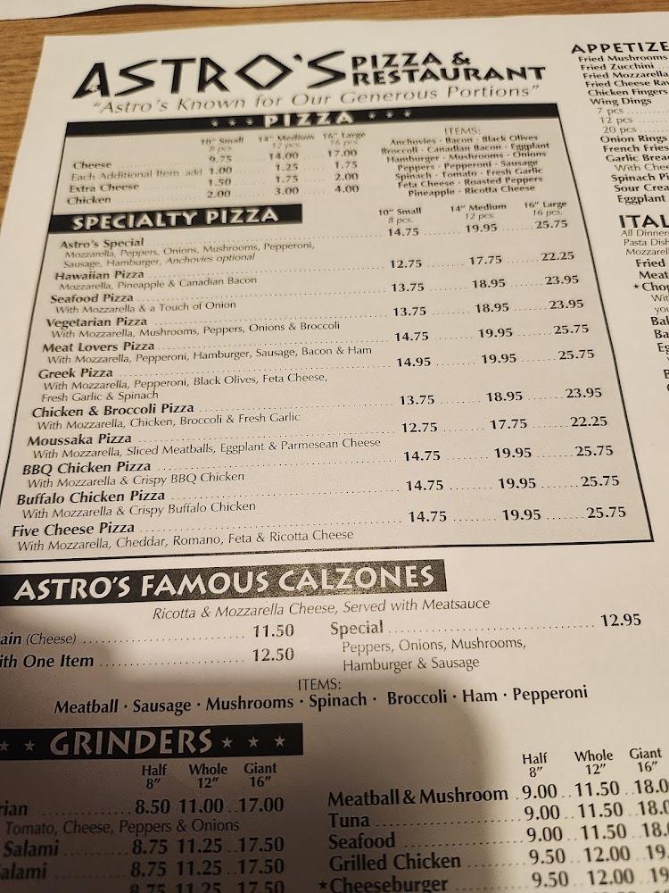 Astro's Pizza Special