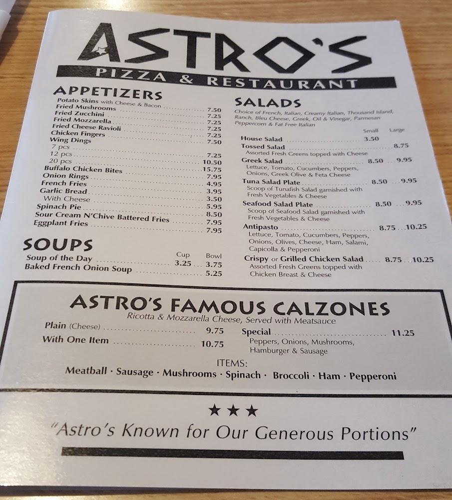 Astro's Pizza Menu image 4